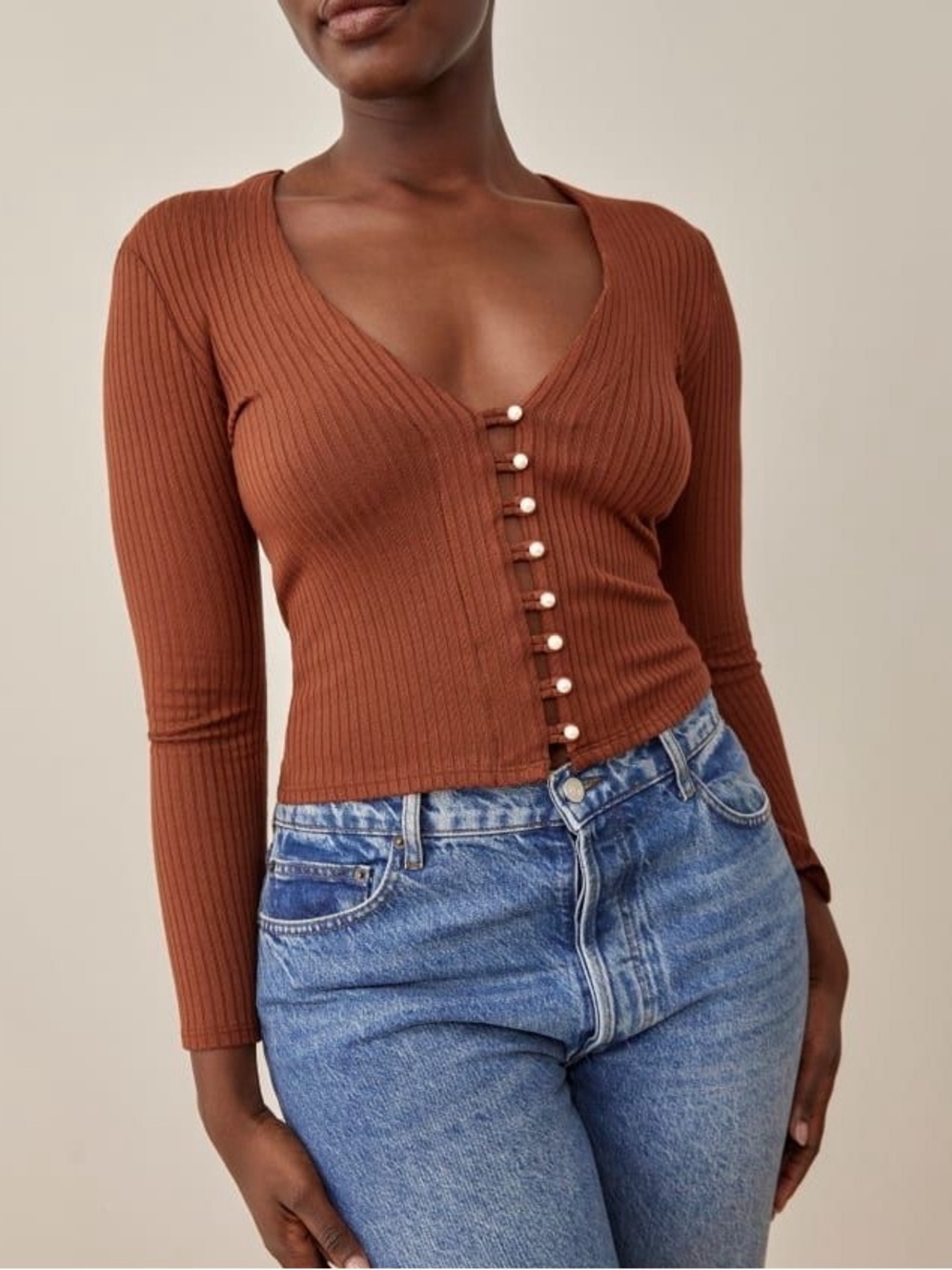 REFORMATION Gellar Knit Top
